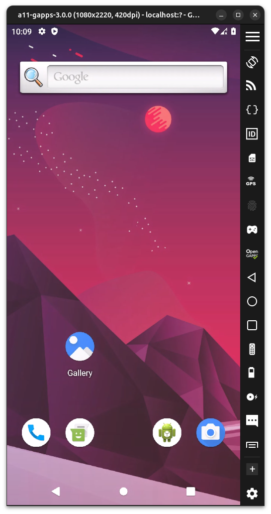 Instance display in Genymotion player