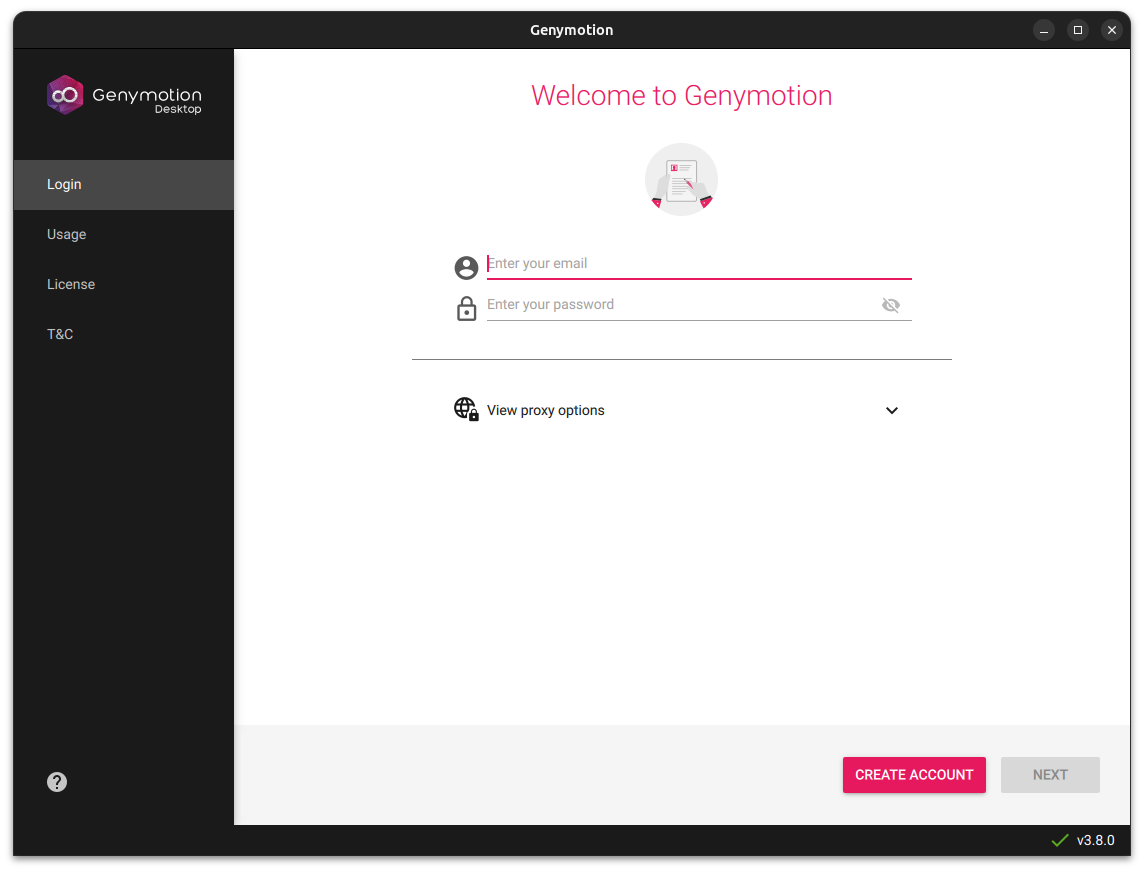 Genymotion main window