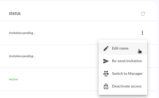 Edit user name