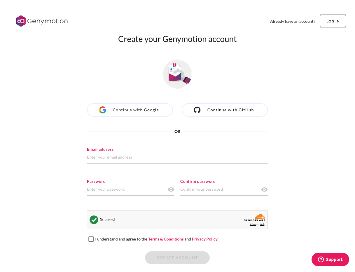 GAP sign up form