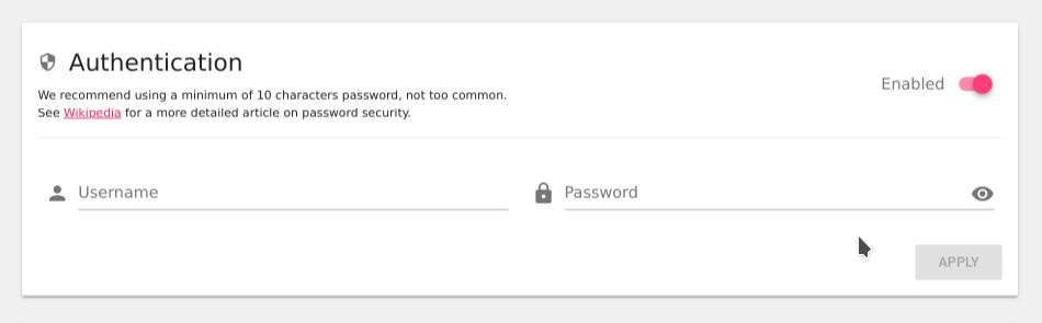 Authentication screenshot