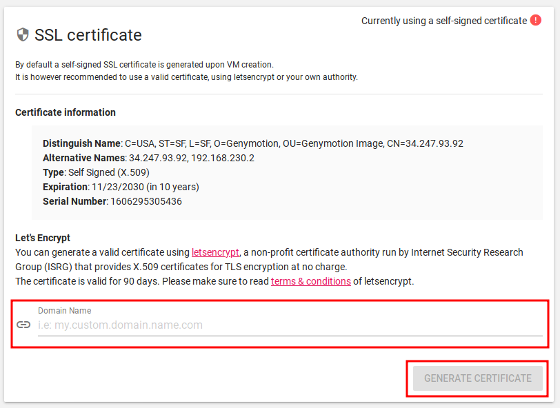 SSL Certificate